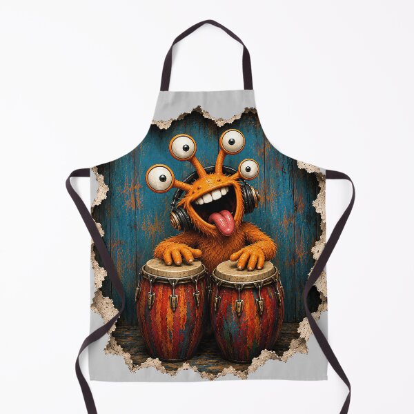Item preview, Funny Alien Drummer Playing Conga Drums designed and sold by Joy-Points.
