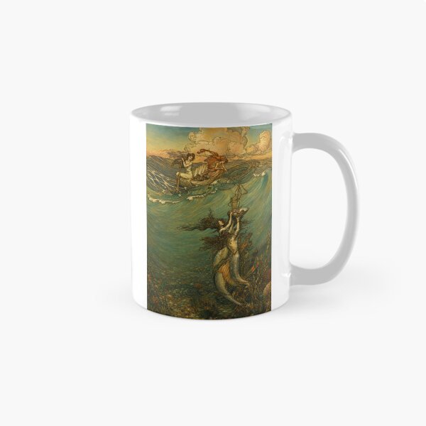 Item preview, Mermaid Fantasy Illustration by Arthur Rackham for Fantsy Lovers designed and sold by RickE.