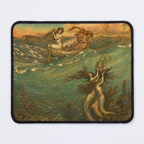 Item preview, Mermaid Fantasy Illustration by Arthur Rackham for Fantsy Lovers designed and sold by RickE.