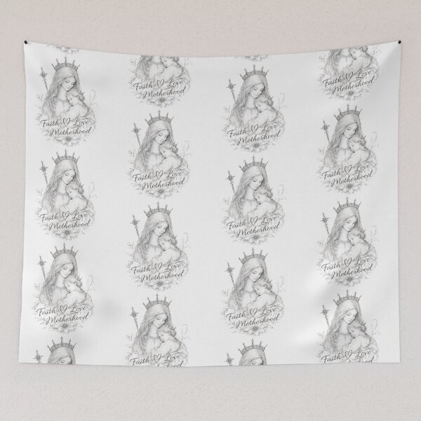 Item preview, Virgin Mary & Baby Jesus – Faith & Motherhood designed and sold by Psycho-Crazy.