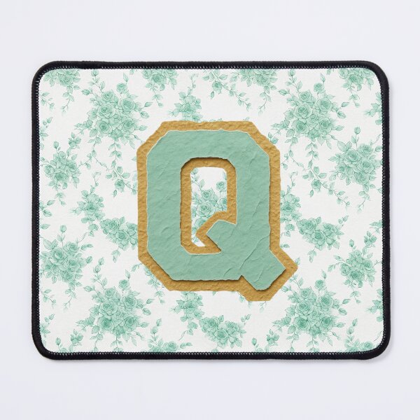 Item preview, Vintage Floral Letter Q Monogram designed and sold by ITCHAWAWAA.