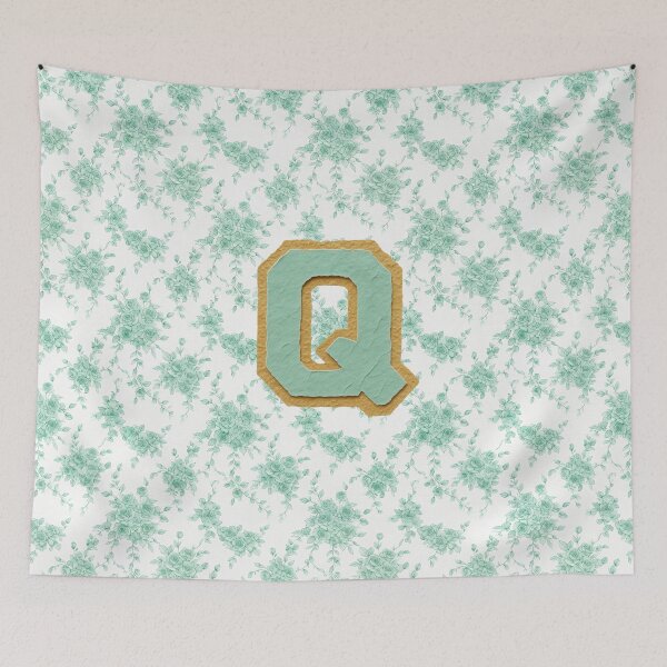 Item preview, Vintage Floral Letter Q Monogram designed and sold by ITCHAWAWAA.