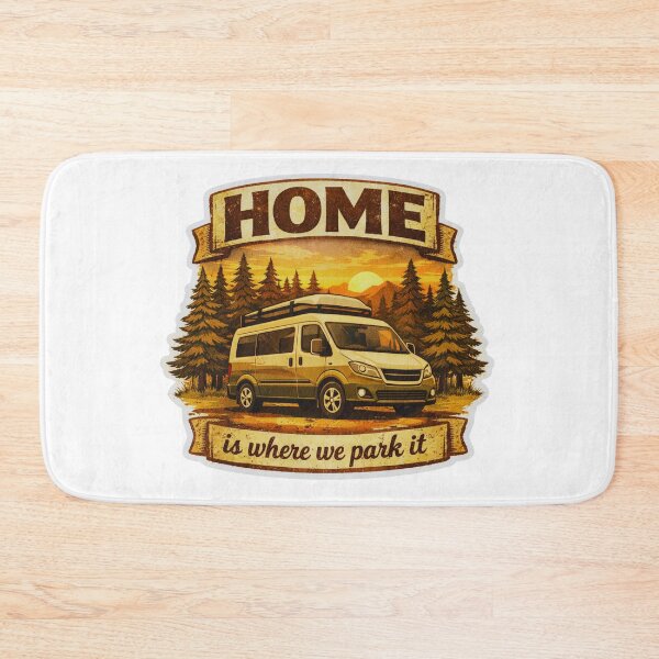 Item preview, Home Is Where We Park It Retro Camper  designed and sold by GabeMountainArt.
