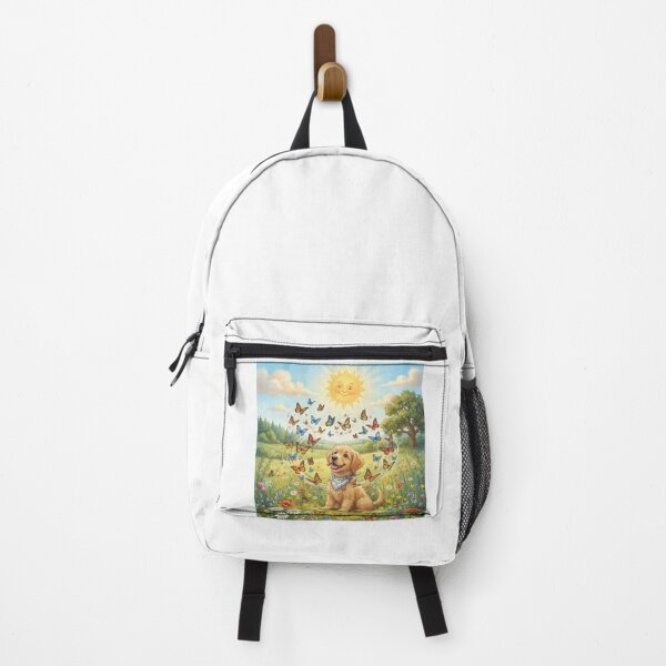 Item preview, A happy puppy playing with butterflies designed and sold by Moms Dads and Grandparents .