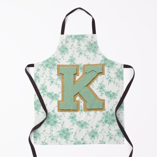 Item preview, Vintage Floral Green Letter K Monogram designed and sold by ITCHAWAWAA.