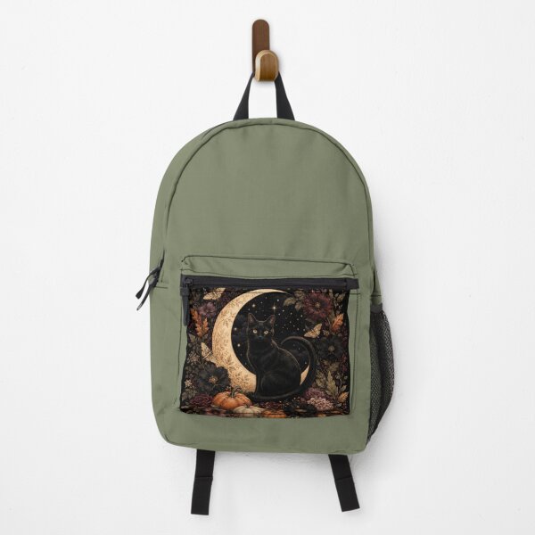 Item preview, Botanical Black Cat – Celestial Autumn Moon Garden Art designed and sold by astersgraphics.