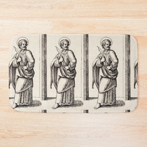 Item preview, Saint Bartholomew Apostle with Knife Engraving designed and sold by artofuniverse.