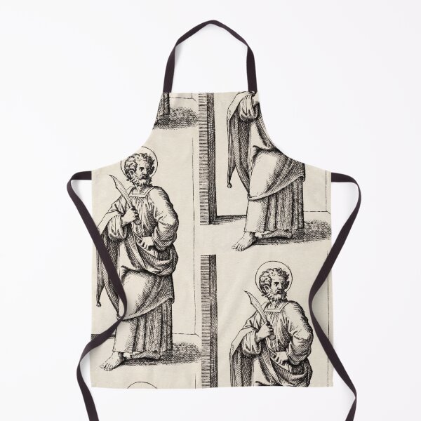 Item preview, Saint Bartholomew Apostle with Knife Engraving designed and sold by artofuniverse.
