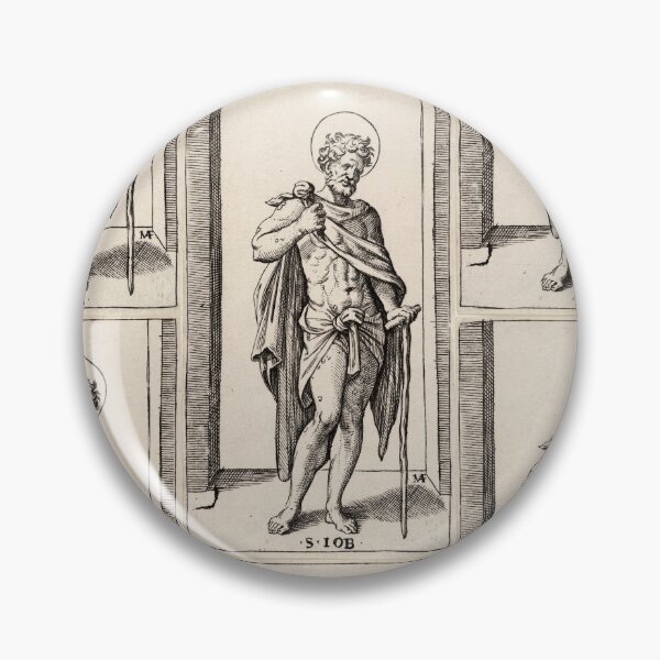 Item preview, Saint Job Renaissance Engraving Portrait designed and sold by artofuniverse.