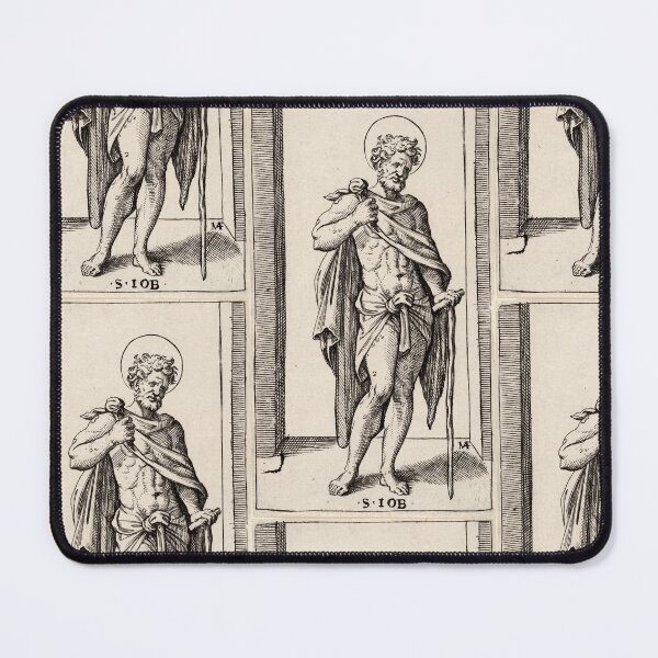Item preview, Saint Job Renaissance Engraving Portrait designed and sold by artofuniverse.
