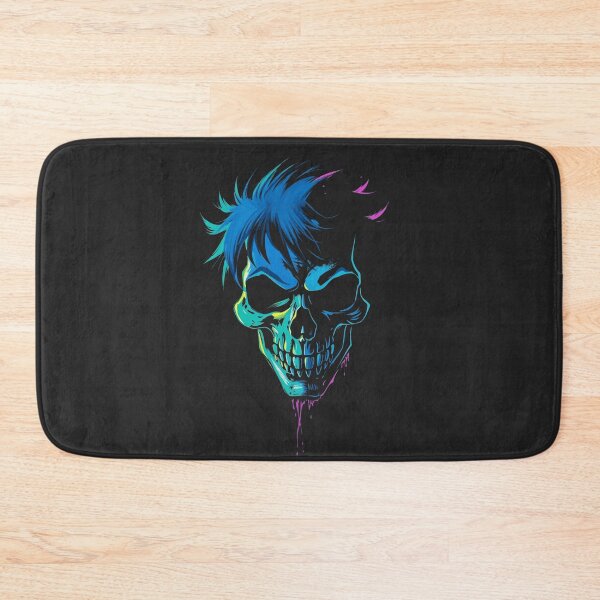 Item preview, Neon Punk Skull Art - Cyberpunk Anime Gothic Graphic designed and sold by ERODED SELF.