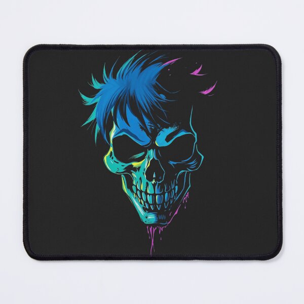 Item preview, Neon Punk Skull Art - Cyberpunk Anime Gothic Graphic designed and sold by ERODED SELF.