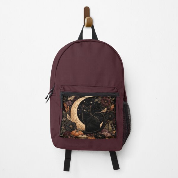 Item preview, Botanical Black Cat – Celestial Autumn Moon Garden Art designed and sold by astersgraphics.