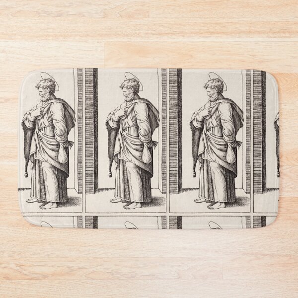Item preview, Bearded Saint Apostle in Profile Woodcut designed and sold by artofuniverse.