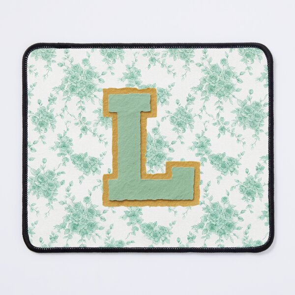 Item preview, Vintage Floral Green Letter L Monogram designed and sold by ITCHAWAWAA.