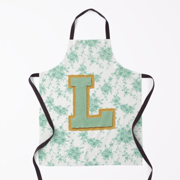 Item preview, Vintage Floral Green Letter L Monogram designed and sold by ITCHAWAWAA.