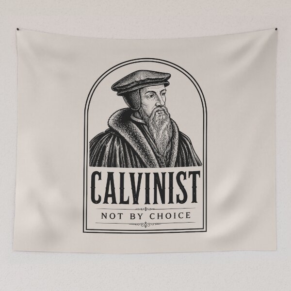 Item preview, Reformed Theology Calvinist John Calvin Christian Design - Black designed and sold by Glory After Tears.