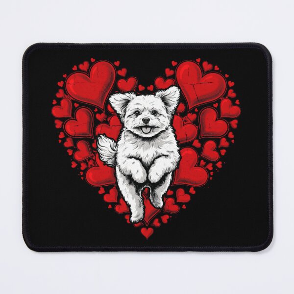 Item preview, fluffy white Maltese dog designed and sold by 123ks.