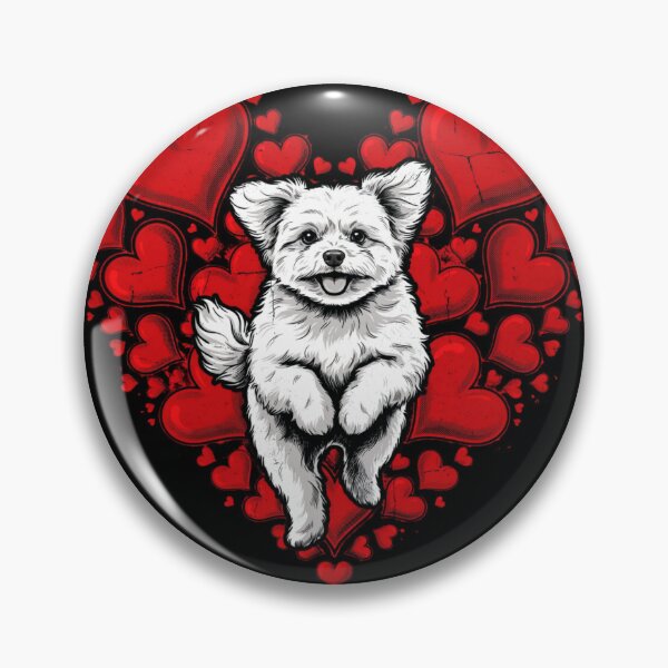 Item preview, fluffy white Maltese dog designed and sold by 123ks.