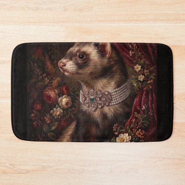 Item preview, Royal Ferret Emerald Pearl Collar designed and sold by The Real Beast Art.