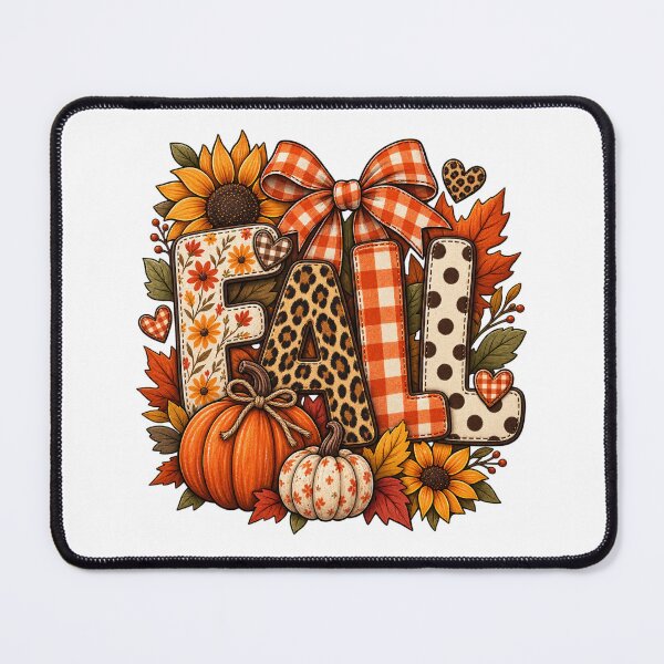 Item preview, Fall Floral Patchwork – Cozy Autumn Pumpkin Leopard Print designed and sold by afr-saad.