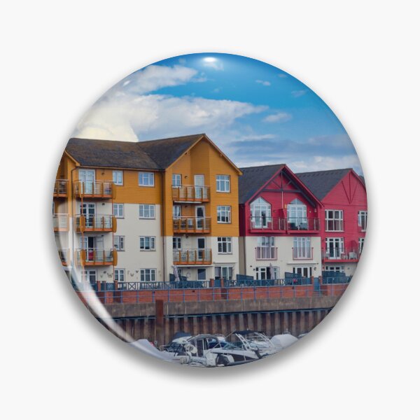 Item preview, Exmouth Marina Colourful Waterfront Buildings Photography designed and sold by leonwoods.