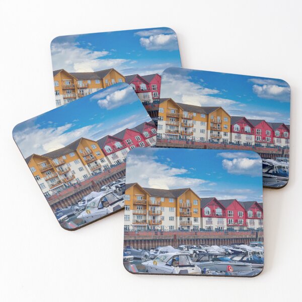 Item preview, Exmouth Marina Colourful Waterfront Buildings Photography designed and sold by leonwoods.
