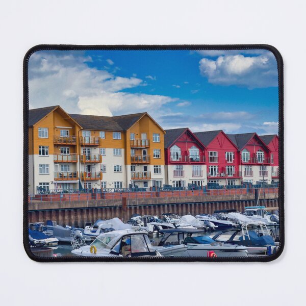 Item preview, Exmouth Marina Colourful Waterfront Buildings Photography designed and sold by leonwoods.
