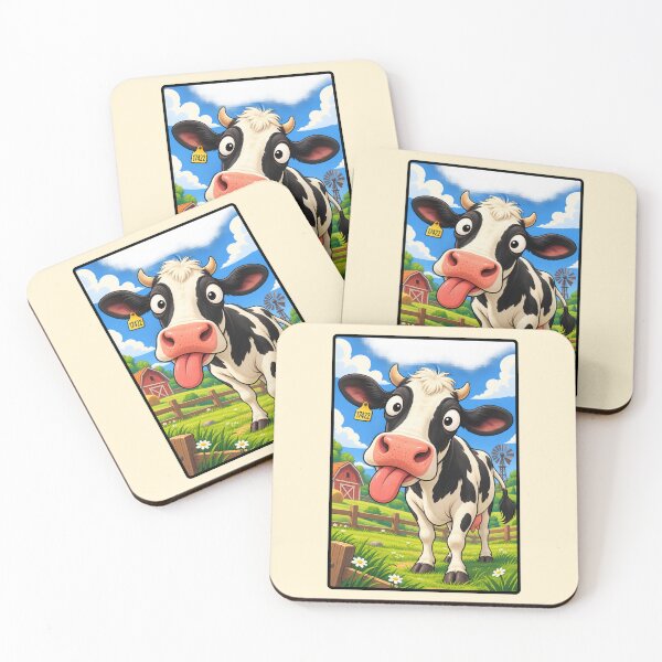 Item preview, Funny Cow Cartoon – Silly Farm Animal Moo Humor designed and sold by waikibi ⭐⭐⭐⭐.