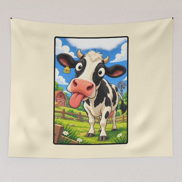 Item preview, Funny Cow Cartoon – Silly Farm Animal Moo Humor designed and sold by waikibi ⭐⭐⭐⭐⭐.