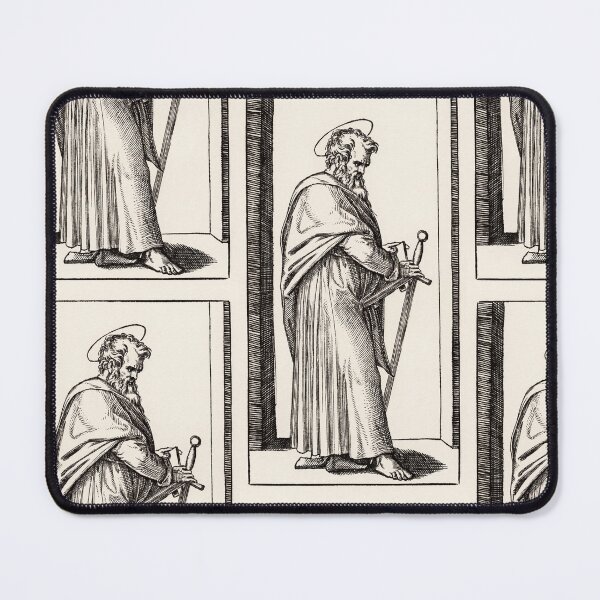 Item preview, Saint Paul Holding Sword Woodcut designed and sold by artofuniverse.