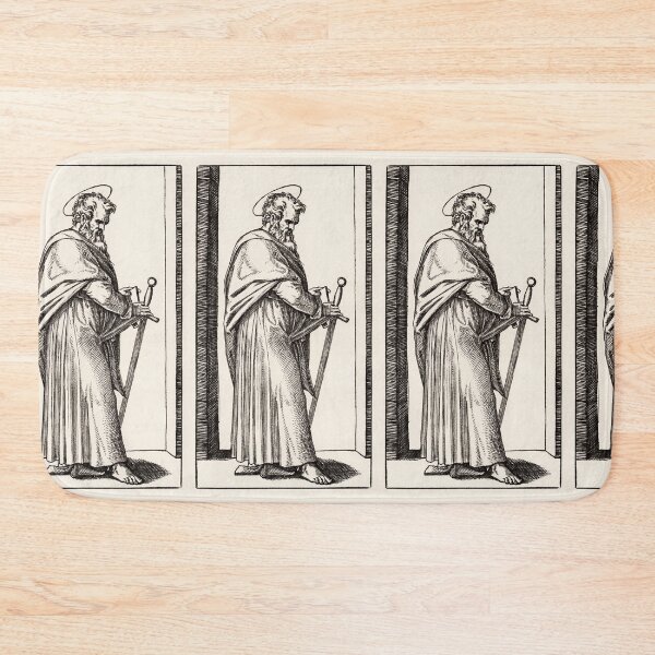 Item preview, Saint Paul Holding Sword Woodcut designed and sold by artofuniverse.