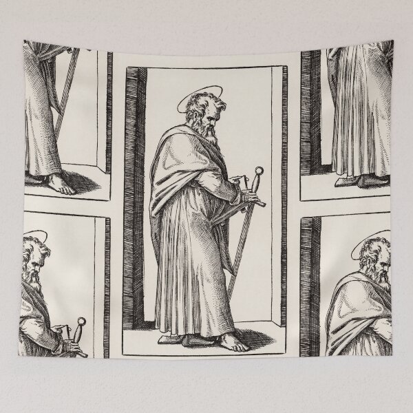Item preview, Saint Paul Holding Sword Woodcut designed and sold by artofuniverse.
