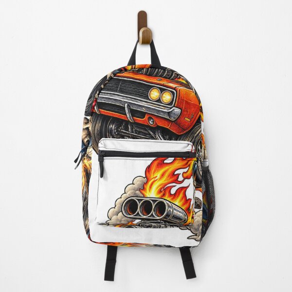 Item preview, Flaming Skeleton Muscle Car Streetwear designed and sold by VYBORA Studio.