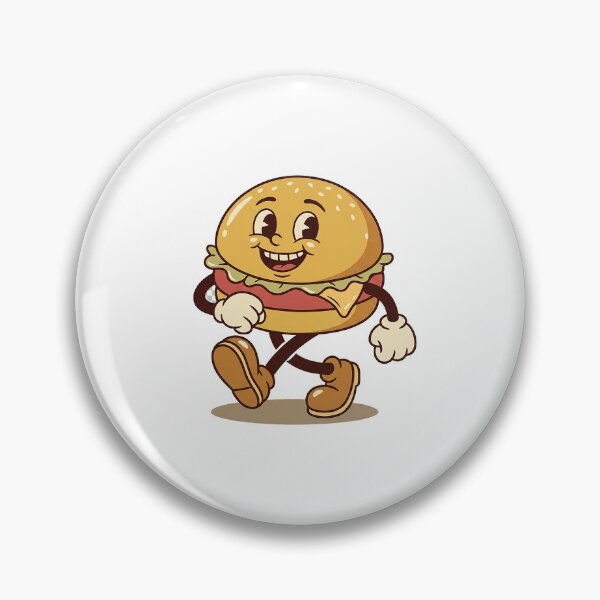 Item preview, Cheerful Burger Strolling Along Carefree designed and sold by HoopeStylee.