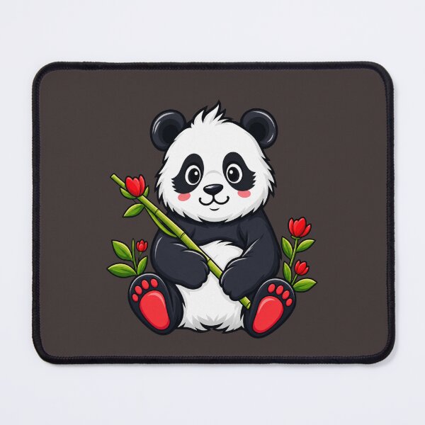Item preview, Cute Panda With Bamboo and Flowers designed and sold by Liyana House.