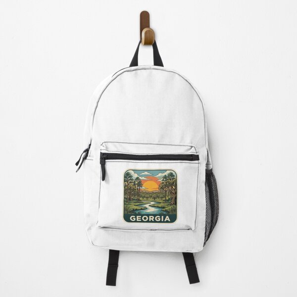 Item preview, Vintage Georgia Peach Orchard River Landscape Art designed and sold by Paper Drip.