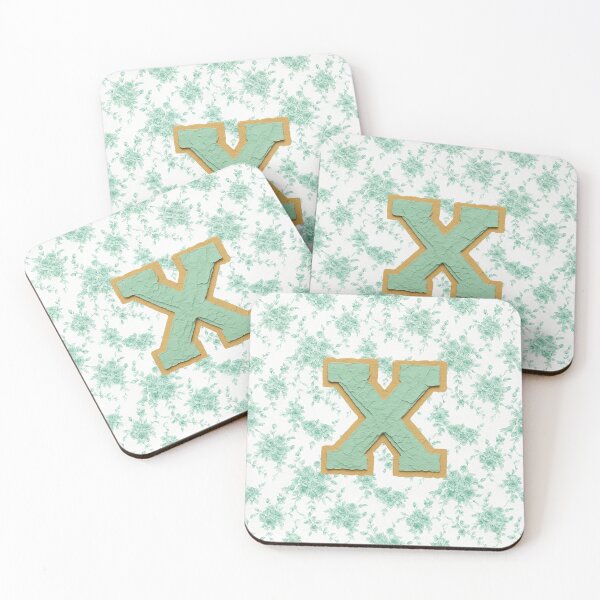 Item preview, Letter X Green Floral Paper Cutout designed and sold by ITCHAWAWAA.