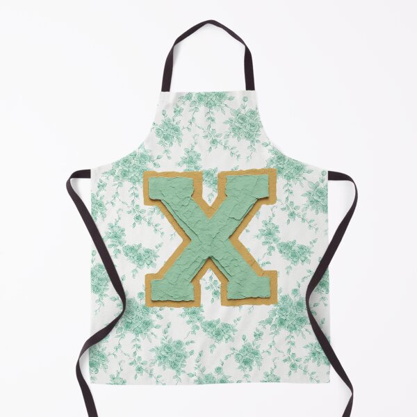 Item preview, Letter X Green Floral Paper Cutout designed and sold by ITCHAWAWAA.
