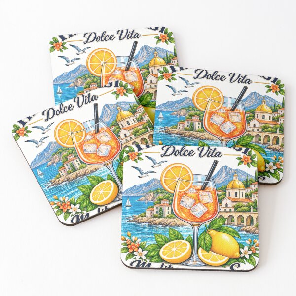 Item preview, Italian Coast Dolce Vita Cocktail Design designed and sold by WearTheVibe Store.