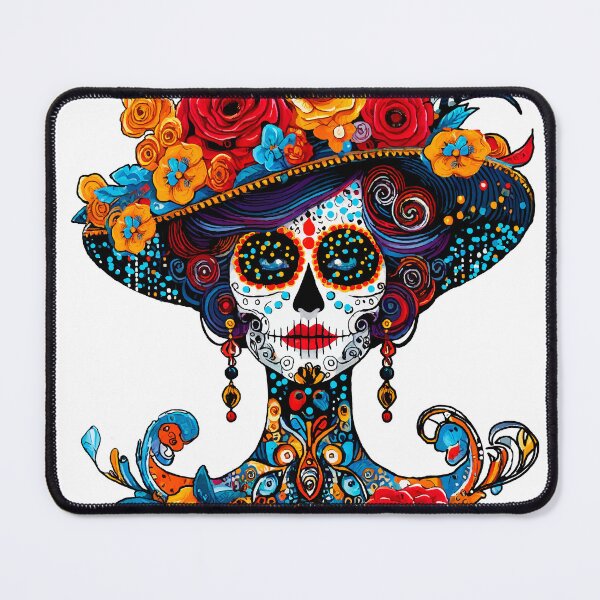Item preview, Catrina Colorful Sugar Skull Illustration designed and sold by  Ojo de Lilith.
