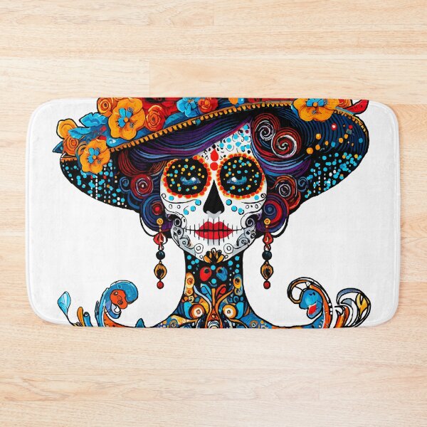 Item preview, Catrina Colorful Sugar Skull Illustration designed and sold by  Ojo de Lilith.