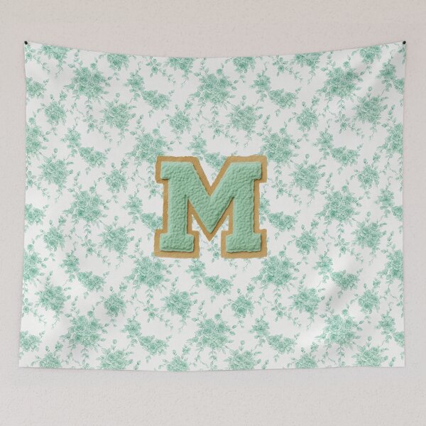 Item preview, Letter M Green Floral Paper Cutout designed and sold by ITCHAWAWAA.