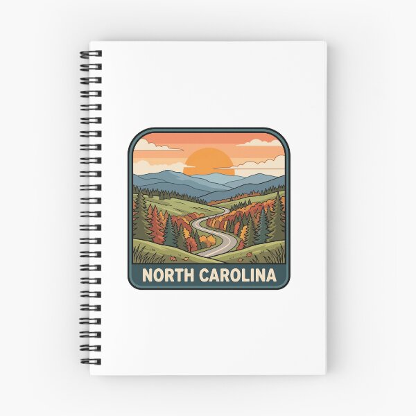 Item preview, Retro North Carolina Blue Ridge Autumn Road Trip Art designed and sold by Paper Drip.