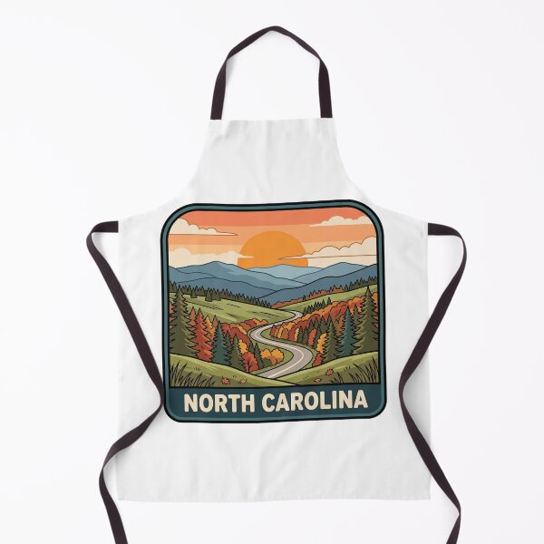 Item preview, Retro North Carolina Blue Ridge Autumn Road Trip Art designed and sold by Paper Drip.