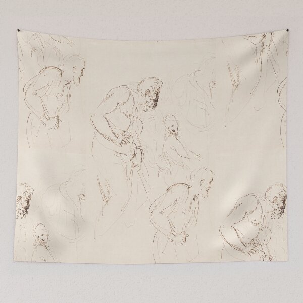 Item preview, Renaissance Figure Study in Brown Ink designed and sold by artofuniverse.