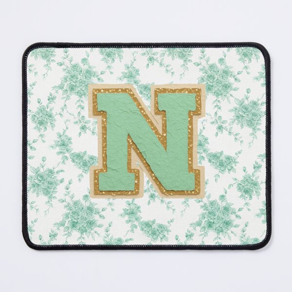 Item preview, Letter N Green Floral Paper Cutout designed and sold by ITCHAWAWAA.