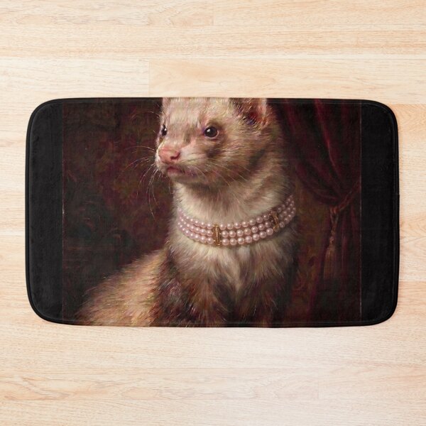 Item preview, Royal Albino Ferret Pearl Necklace designed and sold by The Real Beast Art.