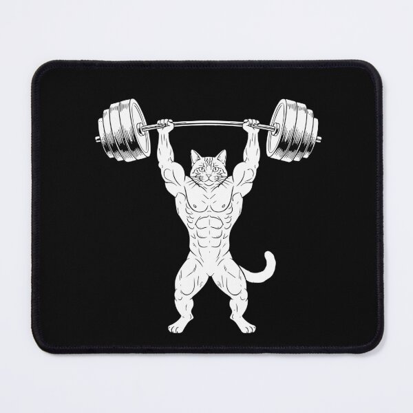 Item preview, Muscular Cat Weightlifting Fitness Bodybuilding designed and sold by SofiBlair.