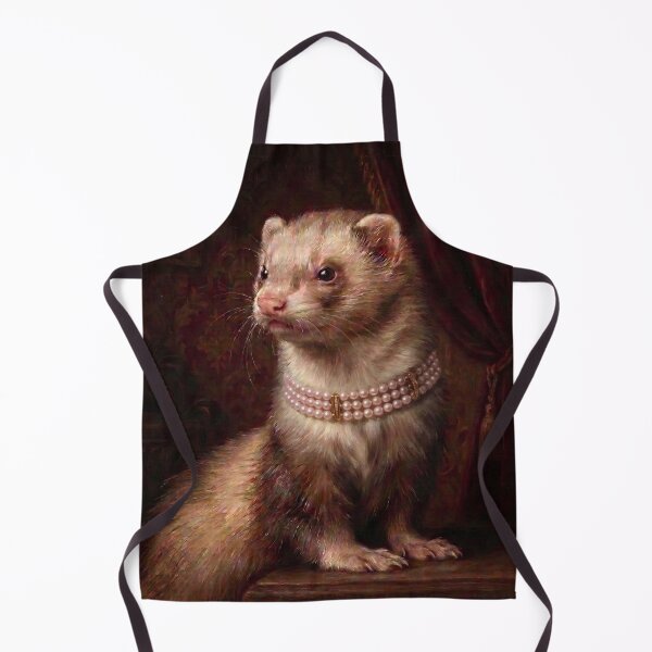 Item preview, Royal Albino Ferret Pearl Necklace designed and sold by The Real Beast Art.
